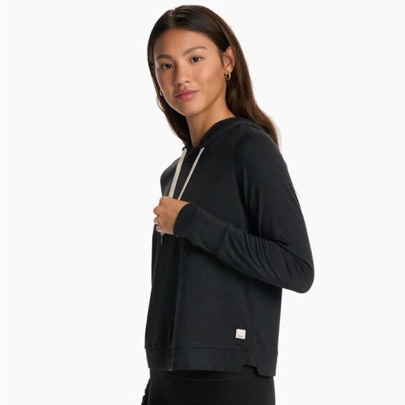 VUORI halo essential hoodie in black heather Small NWT $115 - Picture 8 of 9